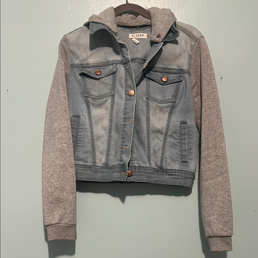 Ci Sono Light Blue and Gray Jean Jacket